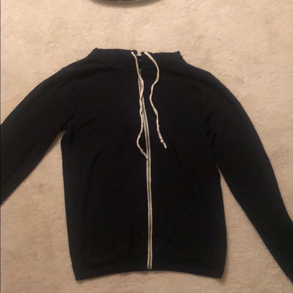 Brandy Melville One Size Black Zip Hoodie